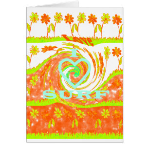 Cartão Hakuna Matata Summer Baby Kids I Love Surfing ..pn