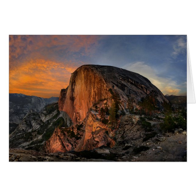 Cartão Half Dome Sunset - Yosemite (Frente Horizontal)