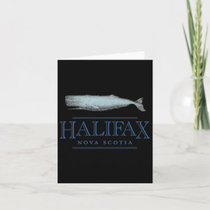 Cartão Halifax Nova Scotia Canada Vintage Whale Design