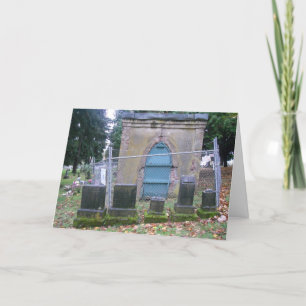 Cartão Hallowe’en "Lone Fir Cemetery Mausoleum"