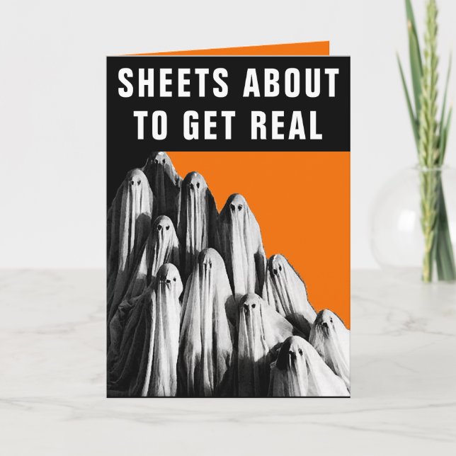 Cartão Halloween Adulto Engraçado (Frente)