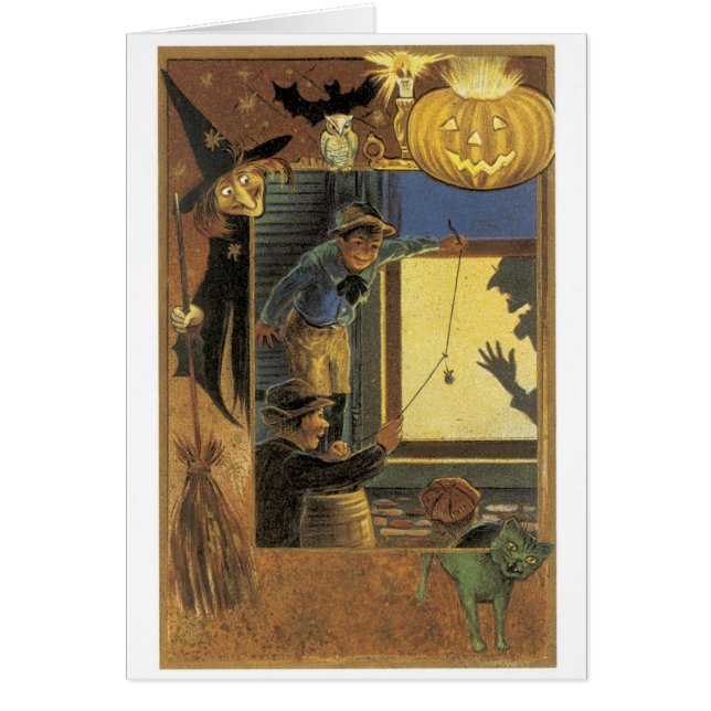Cartão Halloween antigo (Frente)