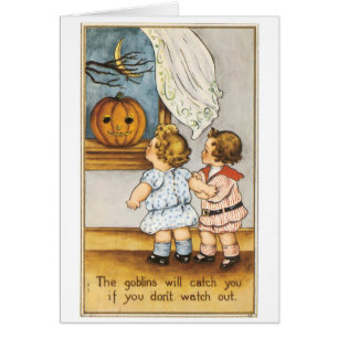 Cartão Halloween antigo