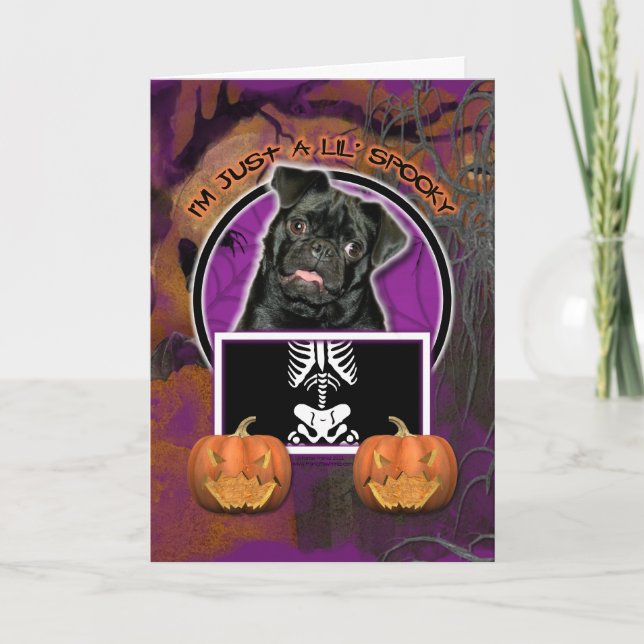 Cartão Halloween - Apenas um Maluco - Pug - Ruffy (Frente)