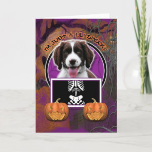 Cartão Halloween - Apenas um mauzinho - Springer Spaniel
