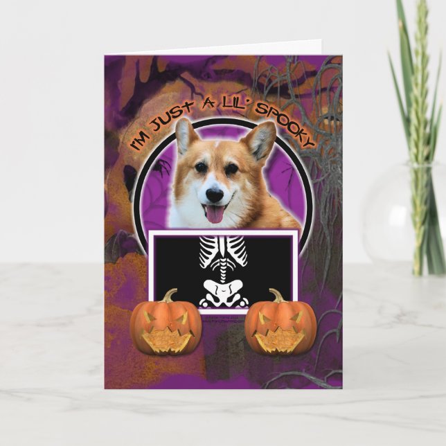 Cartão Halloween - Apenas um Mil Spooky - Corgi - Owen (Frente)
