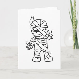 Cartão Halloween Art Mummy