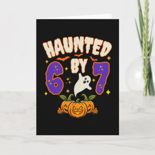 Cartão Halloween Assombrado 67 Número 67 Seis Sete Meme E