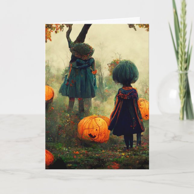 Cartão Halloween Assustador (Frente)
