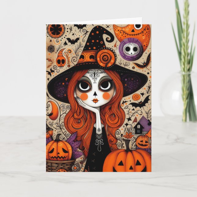 Cartão Halloween Assustador (Frente)