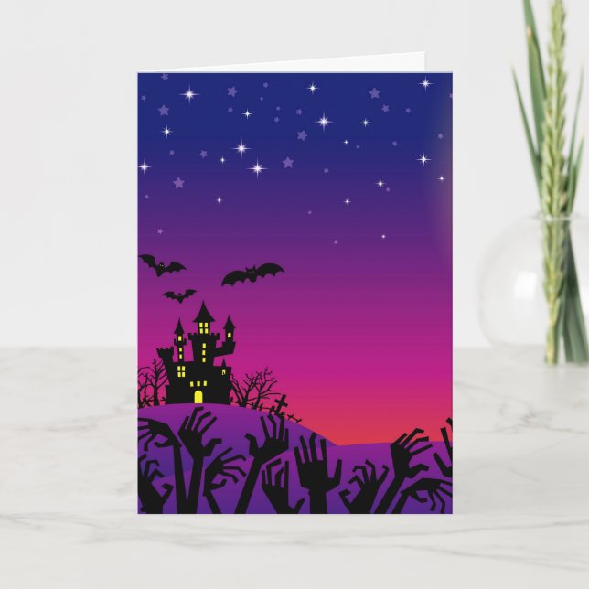 Cartão Halloween Assustador (Frente)