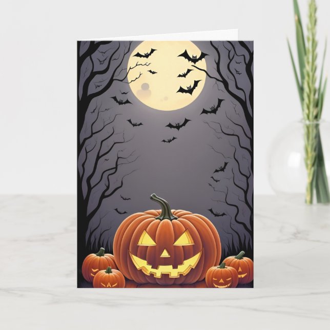 Cartão Halloween Assustador (Frente)