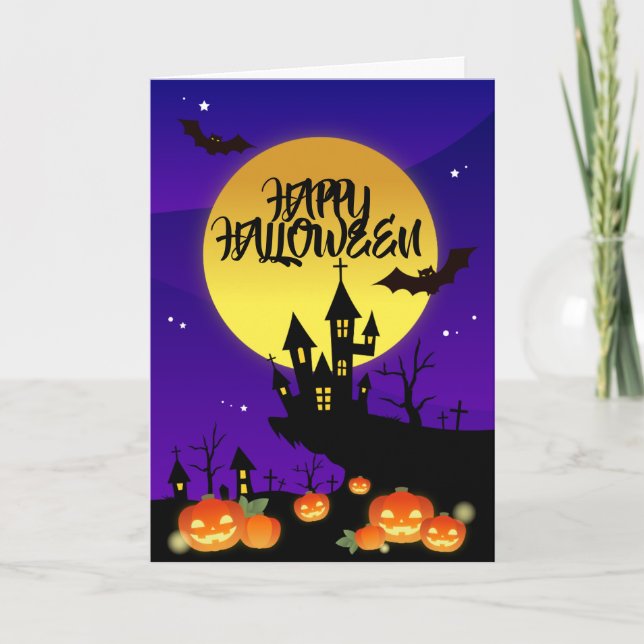 Cartão Halloween Assustador (Frente)