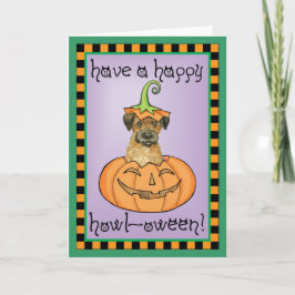 Cartão Halloween Border Terrier