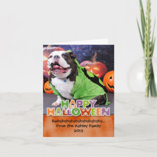 Cartão Halloween - Bulldog Inglês - Spike