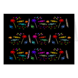 Cartão Halloween Candy Pattern