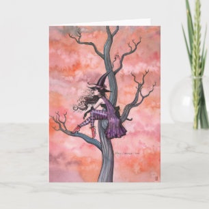 Cartão Halloween Card Witch Cat by Molly Harrison