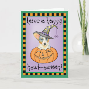 Cartão Halloween Cardigan Welsh Corgi