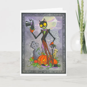 Cartão "Halloween Cat" Blank Card