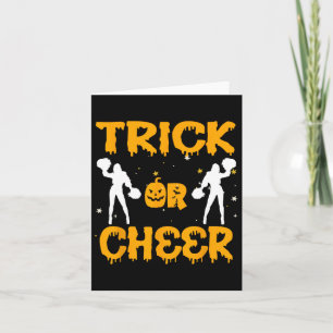 Cartão Halloween Cheerhead Funny Cheerleader C