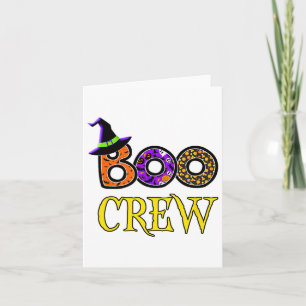 Cartão Halloween Costume Boo Crew