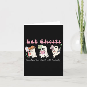 Cartão Halloween Costume Ghost Teacher Laboratory Lab Tec