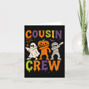 Cartão Halloween Cousin Crew 2025 Kids Matching Cousins S