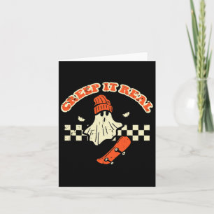 Cartão Halloween Creep It Real Ghost Skater Costume Men B