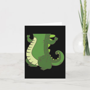 Cartão Halloween Crocodilo Costume Legal Corpo de Croc La