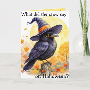 Cartão "Halloween Crow", Piada infantil