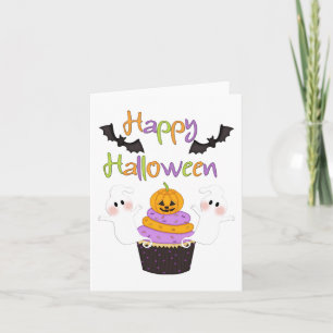Cartão Halloween Cupcake Sign