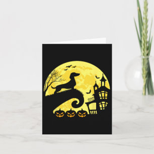 Cartão Halloween Dachshund Weenie Wiener Moonshine Sausag