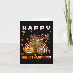 Cartão Halloween De Esquilo E Feliz Natal Hallo