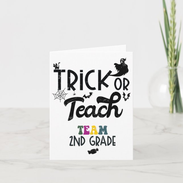 Cartão Halloween De segundo De 2º Grau De Tiroteio Ou Ens (Frente)
