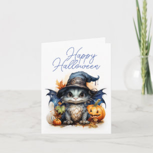 Cartão Halloween do Dragão Bebê Cura-d'Água das Crianças