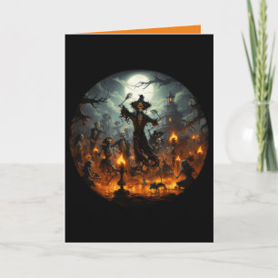 Cartão Halloween do famoso Skeleton Witts