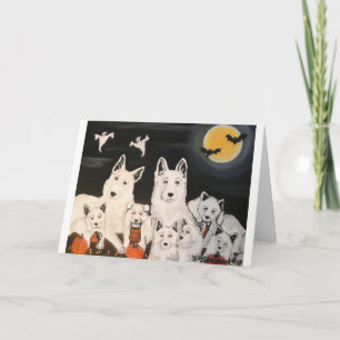 Cartão Halloween Dog Family