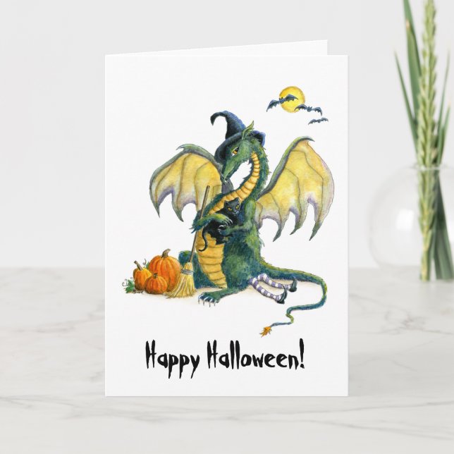 Cartão Halloween Dragon (Frente)