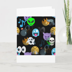 Cartão halloween emojis