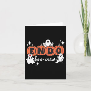 Cartão Halloween Endo Crew Fantasma Pumpkin Endo Nurse Sq