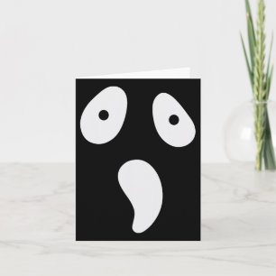 Cartão Halloween Ghost Bobo Face Costume Engraçado Fac As