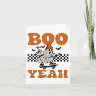 Cartão Halloween Ghost Skateboard Boo Sim Costume Boys K