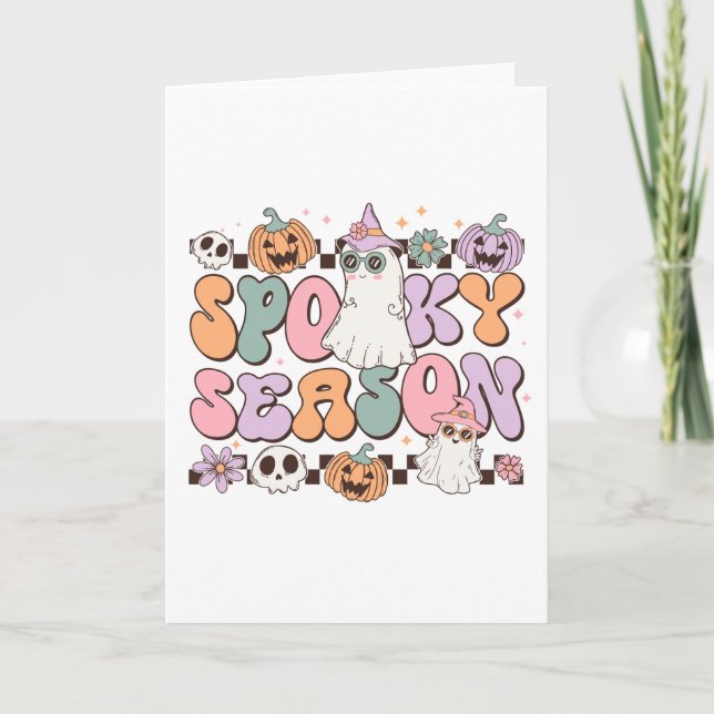 Cartão Halloween Ghosts Spooky Season (Frente)