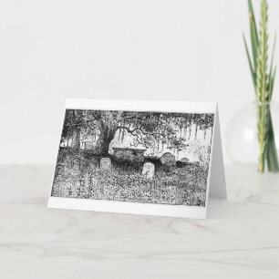 Cartão Halloween Graveyard Scene