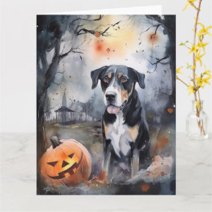 Cartão Halloween Greater Swiss Com Abóboras Assustador