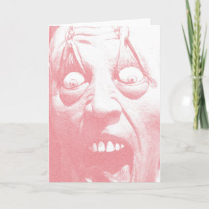 Cartão Halloween Greeting Card Zombie Face