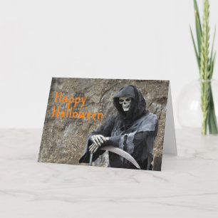 Cartão Halloween Grim Reaper Personalizável