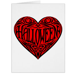 Cartão Halloween Heart, Black Heart, Holiday
