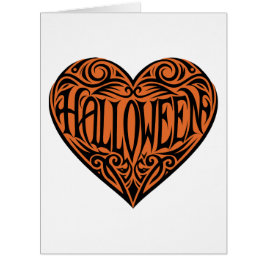 Cartão Halloween Heart, Black Heart, Holiday