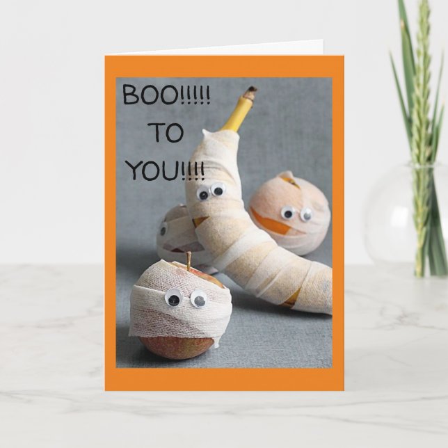 CARTÃO HALLOWEEN HUMOR DE FALAR BANANA (Frente)